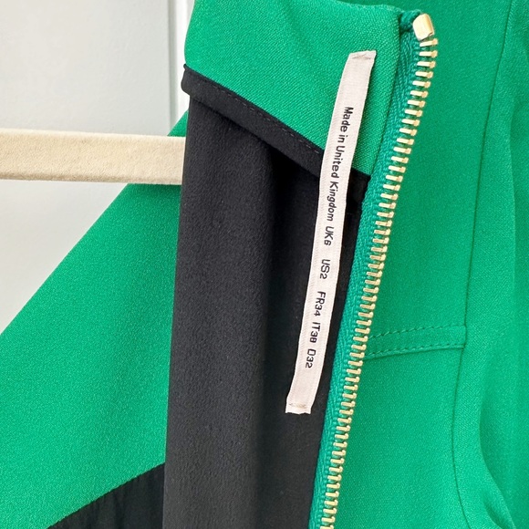 Roland Mouret Redworth Kelly Green Flouce Dress - Picture 12 of 16